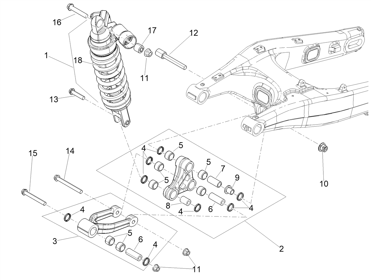 Rear shock absorber