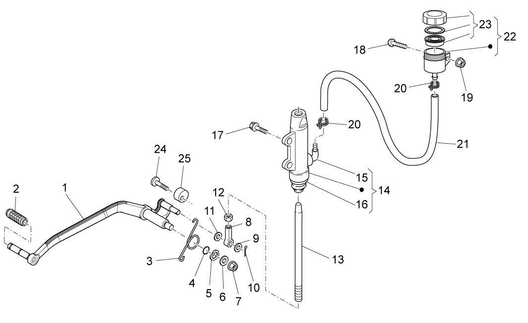 Rear brake lever