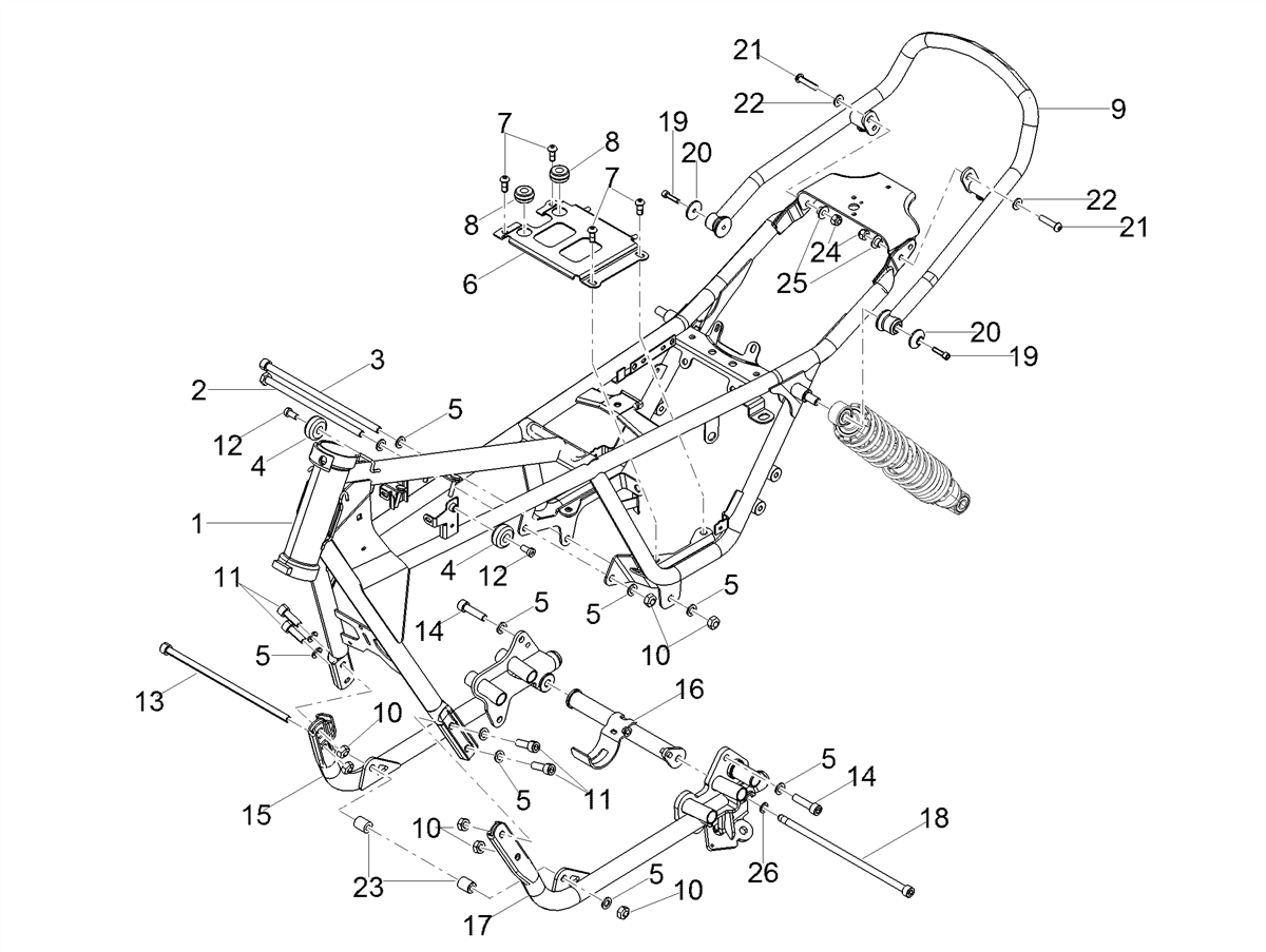 LH cradle arm