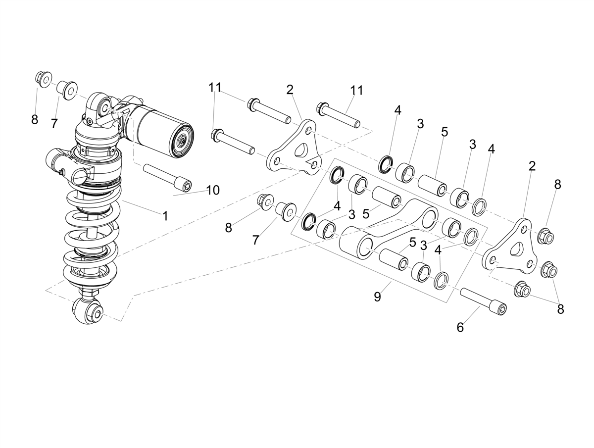 Rear shock absorber
