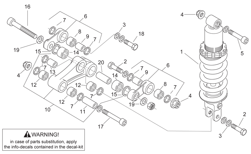 Shock absorber cpl.
