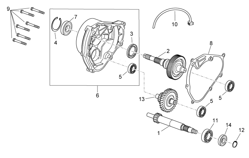 Rear wheel axle with U.P.
