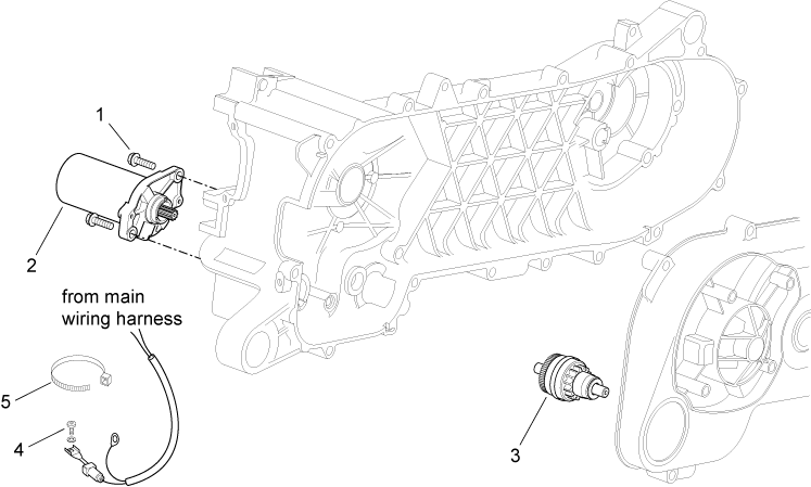 Starter motor gear
