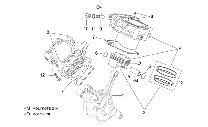 Cylinder with piston
