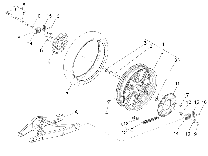 Wheel pin