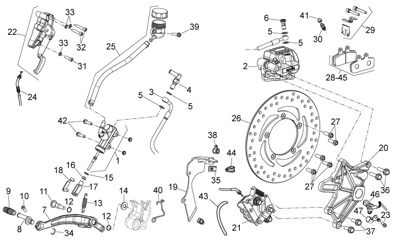 Pins+Caliper springs
