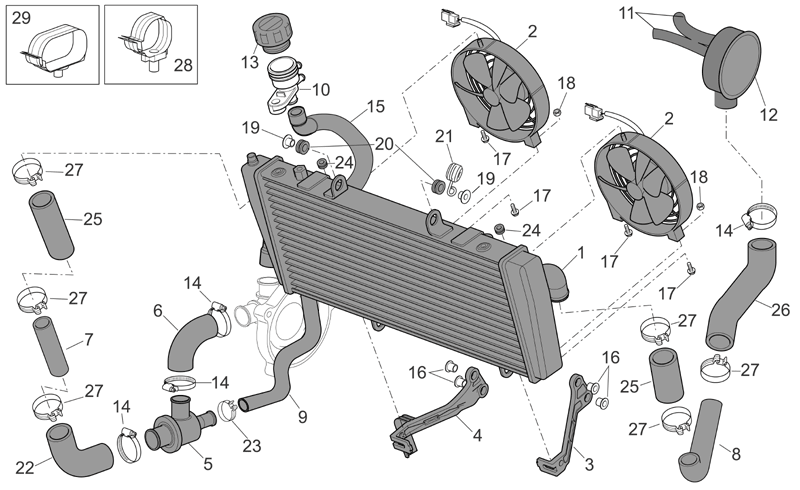 RH inf.water cooler holder