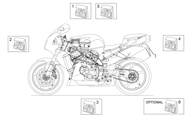 Rear fairing decal set