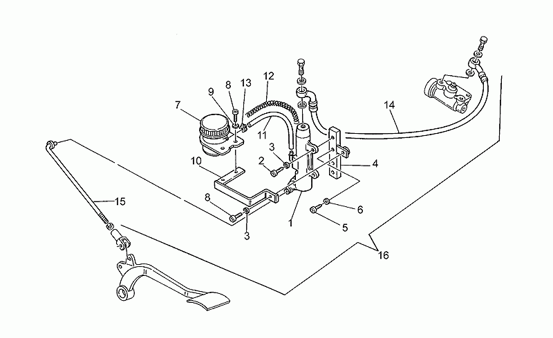 Rear brake hose