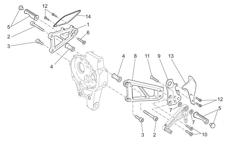 LH front footrest guard