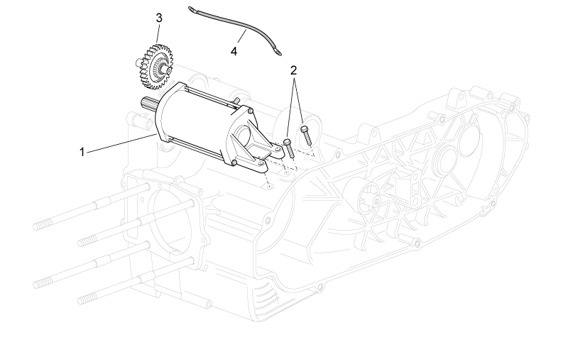 Starter motor gear