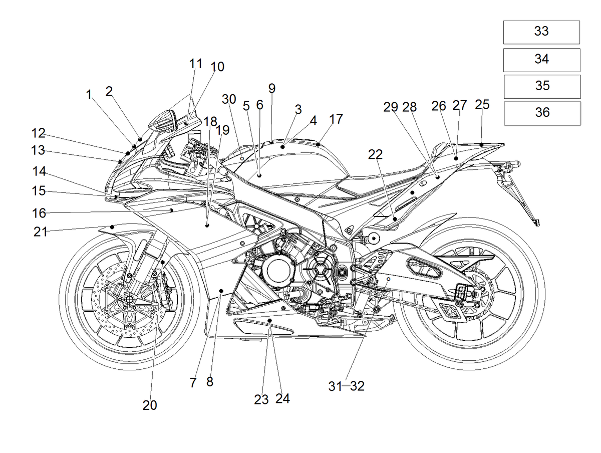 LH fairing decal "A"