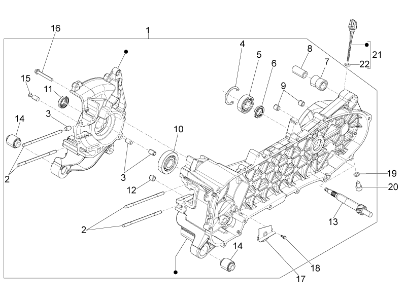 Driven pulley shaft Z=13