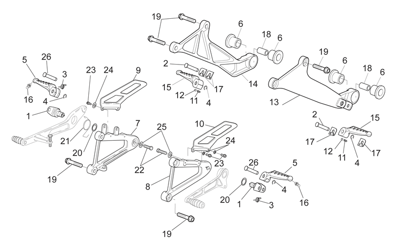 Footrest pin