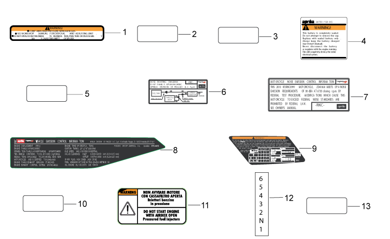 Noise emission sticker