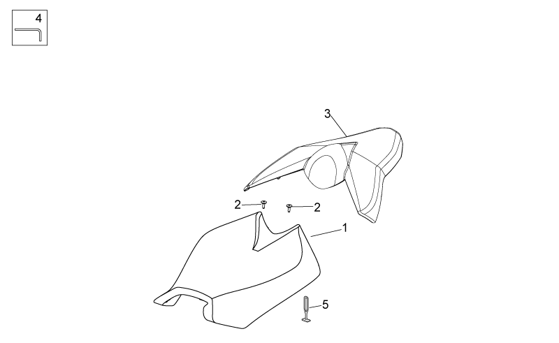 Rear saddle, black