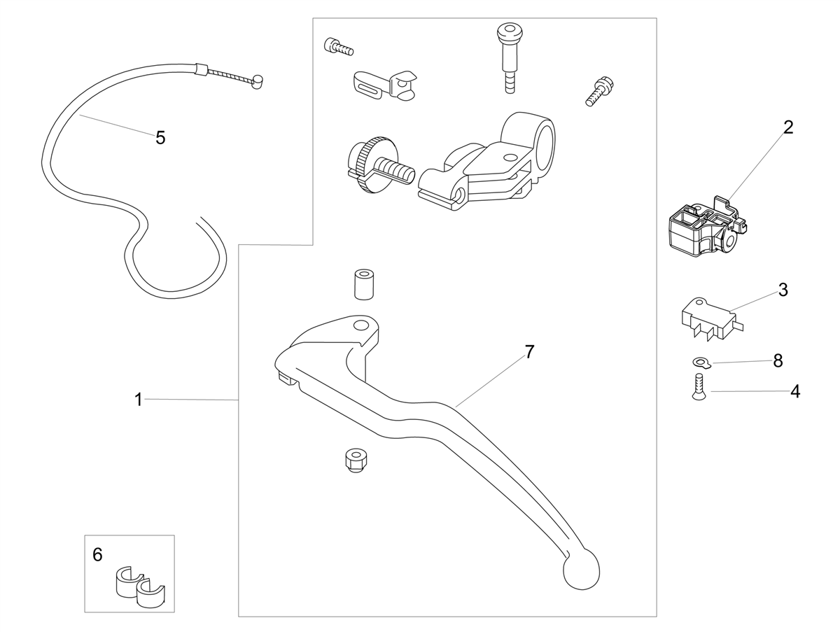 Clutch lever cpl.