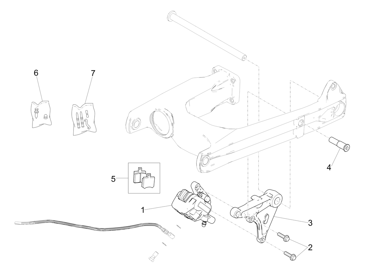 Brake caliper support plate