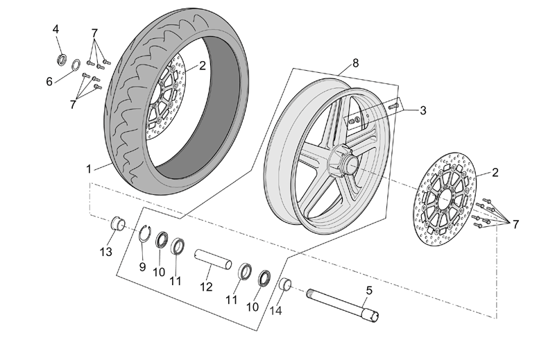 Front LH wheel spacer