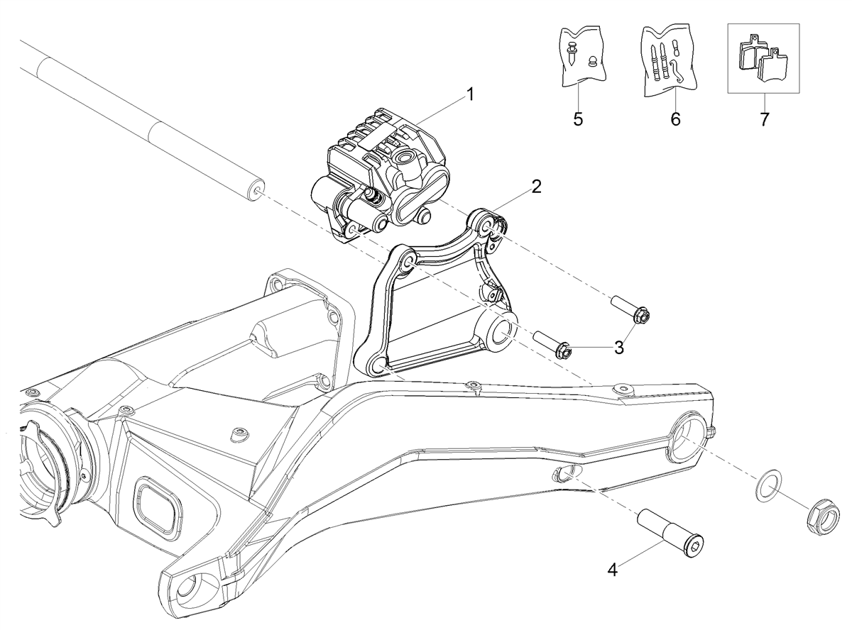 Brake caliper support plate