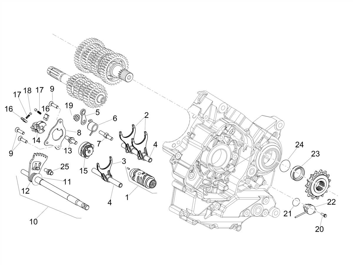 Index assy. lever
