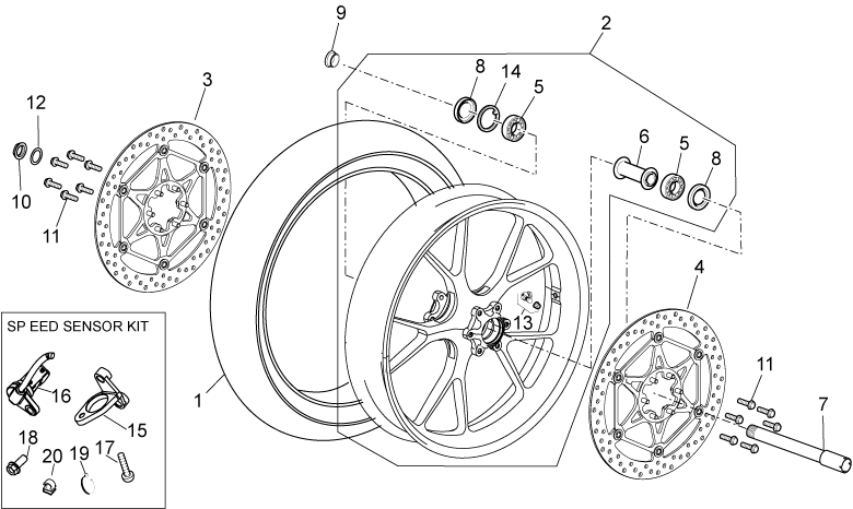 LH front brake disc Grimeca