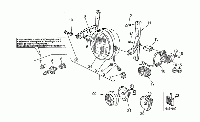 Rear RH turn indicator