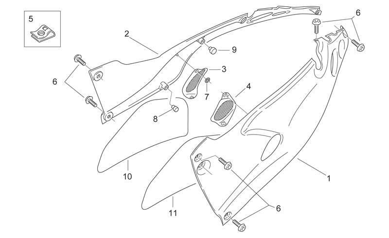 RH side panel, white